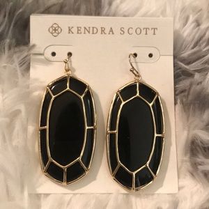 Kendra Scott Black and gold earrings